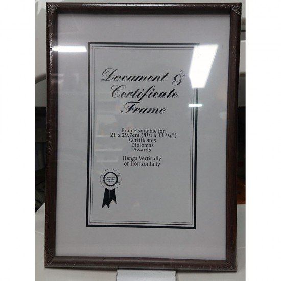 Wood Frame A4 (Certificate Photo Frame with RED Wood)