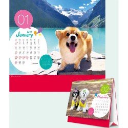 H99-76 可愛狗狗座檯月曆 13張 (可愛良伴) 