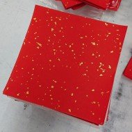 揮春灑金紅紙 (空白方型揮春紙 20張裝) 尺寸10x10寸