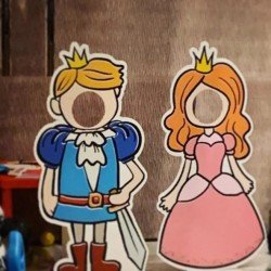 Q版人形企板-人型紙板-小王子及小公主