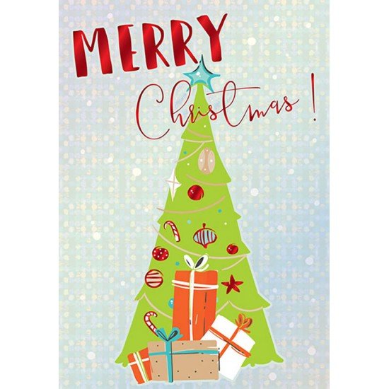 Christmas card  with christmas tree 0740-CN-32