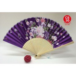 Purple flower silk  fans