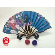 Traditional Blue Bamboo fans