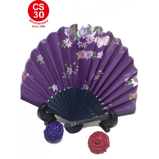 traditional purple silk fans