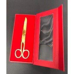 金剪刀7寸 (18cm)/ 開幕開張用品 結婚剪綵金較剪禮盒