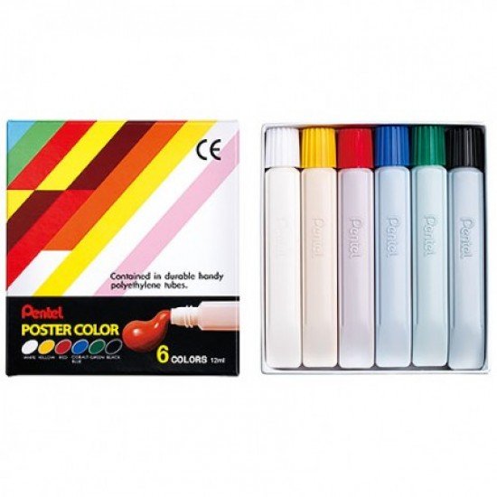 Pentel POSTER COLOR 廣告彩6色 (YNGP-6 )
