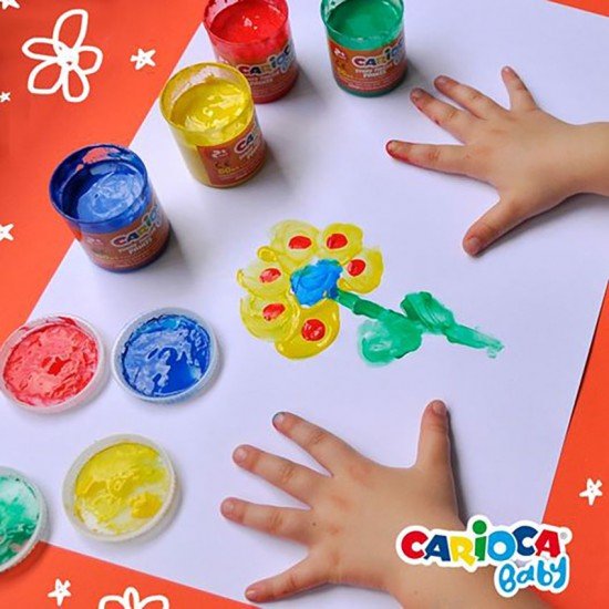 Carioca baby fingerpaint 6色手指畫 顏料 80ml EA colors
