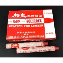 松鼠木材蜡筆 紅色蠟筆  Squirrel crayons for lumber