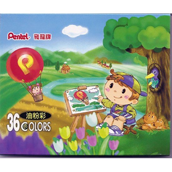 PENTEL 36色油粉彩 (飛龍牌紙盒裝) PHN-36H Oil Pastels 