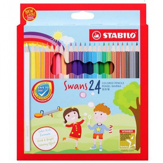 STABILO Swans Color Pencils 鵝仔牌木顏色筆 24色
