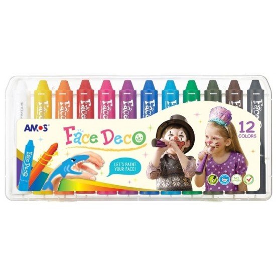 AMOS 12 色 Face Deco 畫面彩 彩繪筆