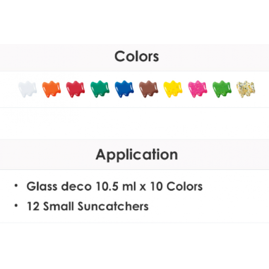 AMOS SD10P6-CH Glass Deco SUN DECO Christmas 玻璃彩繪 6色玻璃彩繪套裝 連6個細掛牌 (聖誕) 聖誕吊飾