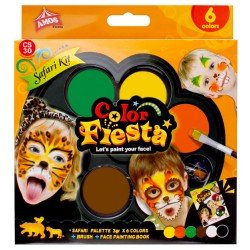 AMOS 韓國 Safari Kit COLOR FIESTA 兒童臉部彩繪 – 6色