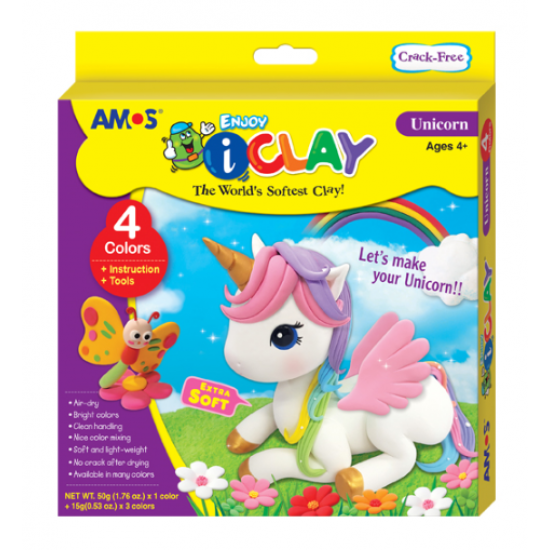 AMOS Unicorn Clay 4 colors 4色超輕黏土-獨角獸