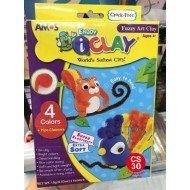 AMOS Wind-Up Clay Squirr and peacock Clay 4 colors set (18g x 4)