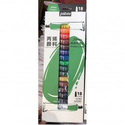 丙烯顏料邊度買 pebeo法國貝碧歐丙烯顏料 油畫塑膠彩 12毫升18色套裝