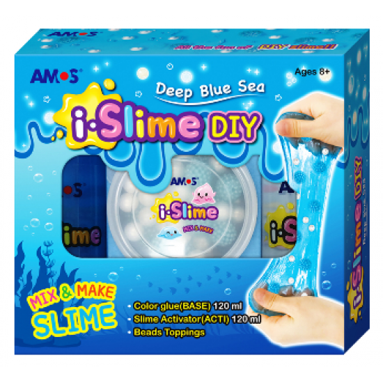 AMOS 鬼口水玩具 i-Slime DIY (藍色盒) Deep blue Sea