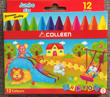 Premium Jumbo Crayons Coloring Set, 12 Colors –