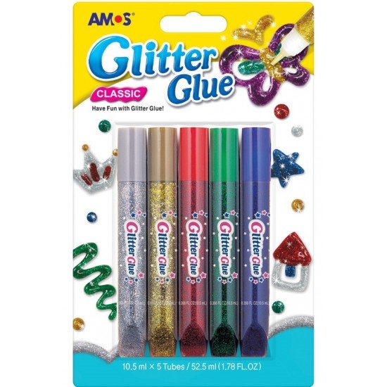 GCL10B5 韓國 AMOS 5色閃粉膠水套裝《香港行貨》