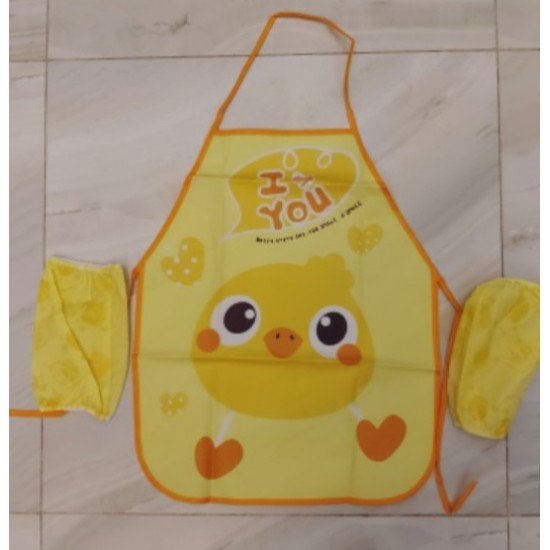 短袖動物圍裙 塗鴉工具 (雞仔/ 貓頭鷹/ 大象)