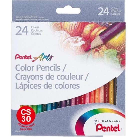 Pentel 水溶性木顏色筆 24色 Watercolor Pencils 