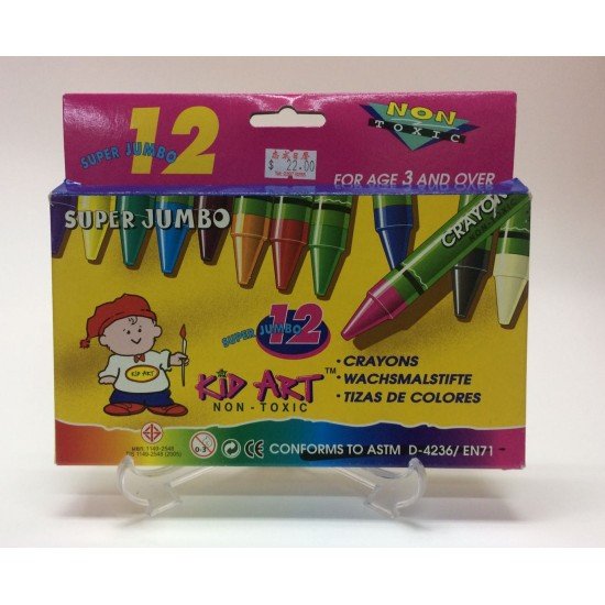 水洗粗蠟筆12色 SJ-012 SUPER JUMBO Crayon 12 color KID ART 