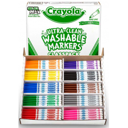 Crayola fine marker ULTRA-CLEAN WASHABLE MARKERS CLASSPACK 200 Markers in 10 Different Colors Nontoxic