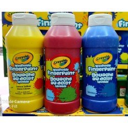 Crayola Washable Kid’s Paint 3 colors 8oz 236ml each (color: red, yellow, blue)