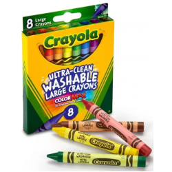 Crayola 繪樂兒 52-3280 可水洗粗蠟筆 8支粗筆裝 Ultra-Clean Washable large Crayon ColorMAX