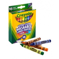 Crayola 52-3281 Ultra-Clean Washable large Crayon ColorMAX 繪樂兒安全水洗蠟筆 16色粗筆裝