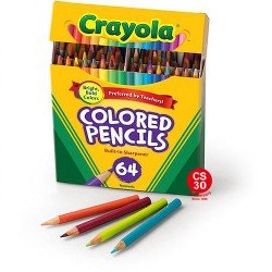 Crayola彩色木顏色筆 64色