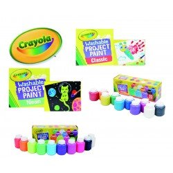 Crayola 手指畫顏料Washable Kid’s Paint (原色+瑩光色) 共20色(2盒推廣價)