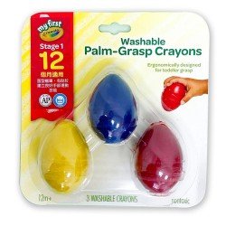 Crayola Washable Palm Grasp’s Crayons 可洗蛋型蠟筆