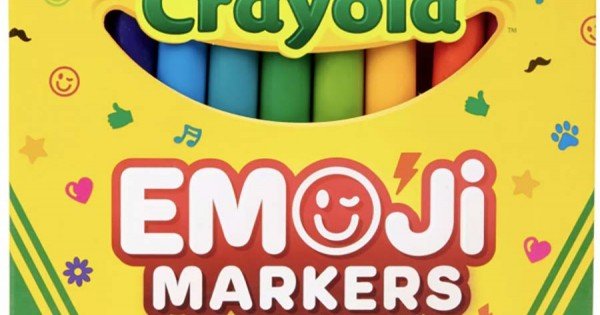 CRAYOLA EMOJI MARKERS Ultra-Clean WASHABLE stamper MARKERS 10 colors - Main Image