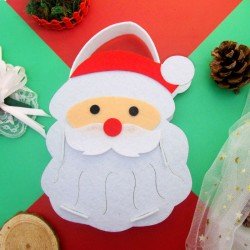 聖誕節diy活動-聖誕DIY小手袋  不織布袋  手拎包