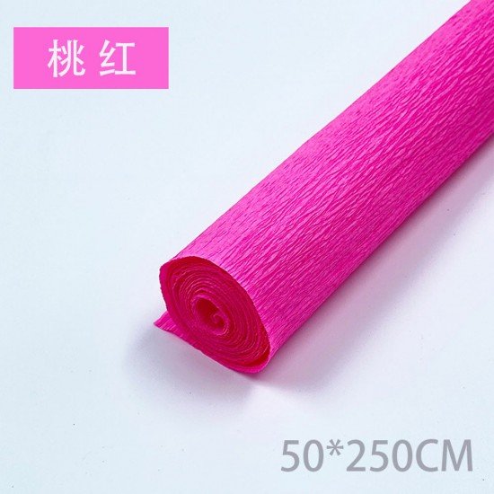 Children's DIY Crepe Paper (Pink)  Visual Arts Materials Color Wrinkle Paper