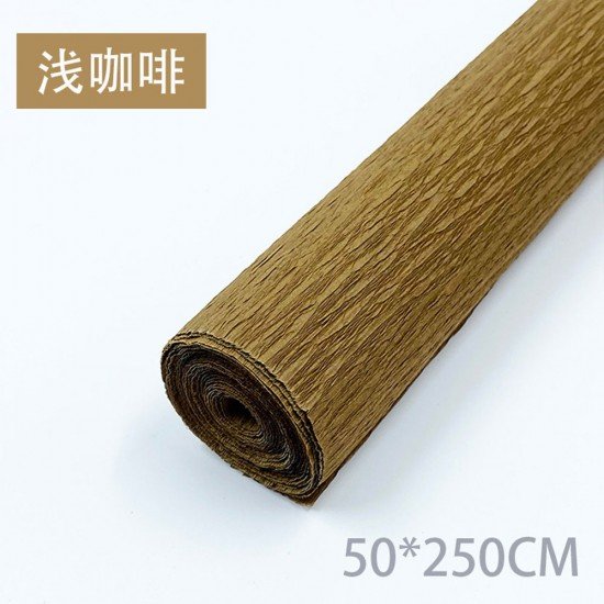 Crepe Paper Work Color Handmade Thickened Crepe Paper Light Brown 50x250cm