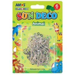 韓國AMOS玻璃彩繪膠掛件 壓克力模型版(小)動物 六款組 SCS6-AN Glass Deco SUN DECO– Animal