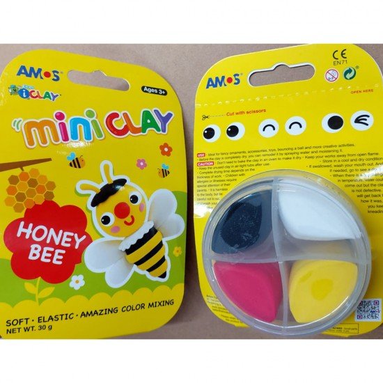  AMOS韓國迷你裝輕黏土 Mini iCLAY 小蜜蜂 Honey BEE IC30-H 30克 (香港行貨)