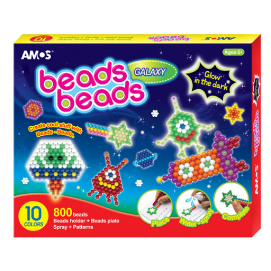 korea AMOS BB10P-G BEADS BEADS – GALAXY (10 Colors x 80 pcs)