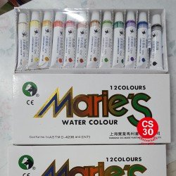 Maries馬利牌中國畫水彩顏料 12色 