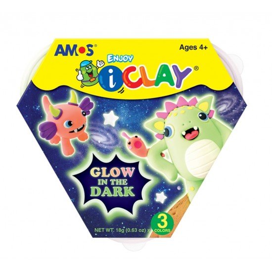 AMOS IC18P3-GD iCLAY Monster 韓國無毒3 色熒光超輕黏土 AMOS IC18P3-GD iCLAY Monster 韓國無毒3 色熒光超輕黏土