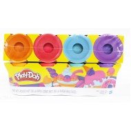 PlayDoh four-color clay sweet color 4 bottles:  light blue pink orange light purple