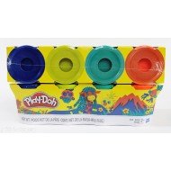 PlayDoh Four color Clay wild colors (Dark Blue Lime Green Teal Dark Orange)