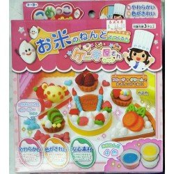 GINCHO 銀鳥日本無毒純米黏土 - 生日蛋糕西餅主題 4色組連模具
