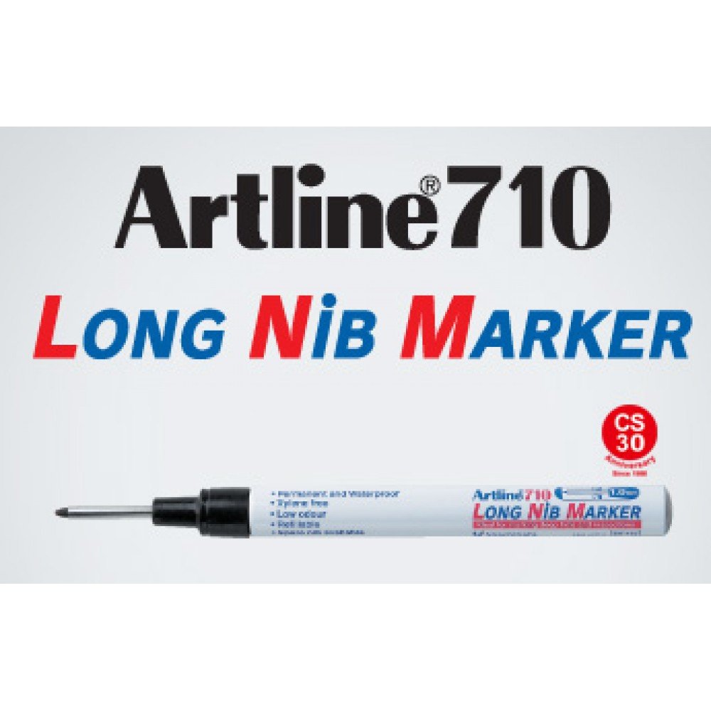 Artline 710 Long Nib Marker (12 Pack) EK710 BLK