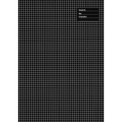 Black - checkered paper - staple cloth A4