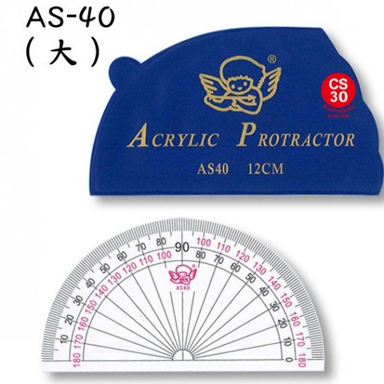 ACRYLIC 12cm semi-circular protractor