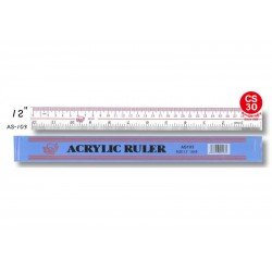 ANGLE AS103 Plastic Ruler  (12"/30CM)         