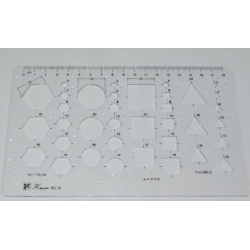 KEWEN 10 幾何模板尺 繪圖模板尺 多用途制圖模板尺